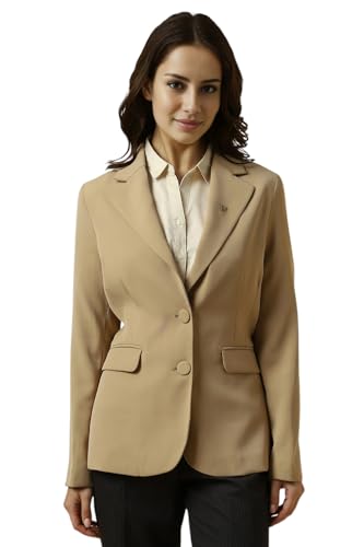 Allen Solly Women's Blazer (AHBZWRGPD80259_Khaki