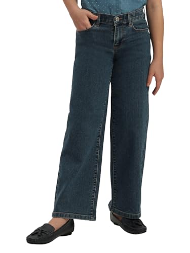 VERO MODA Girl Mid Rise Wide Leg Dark Blue Jeans