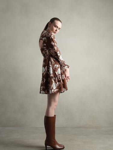 VERO MODA Women A-Line Brown Dress