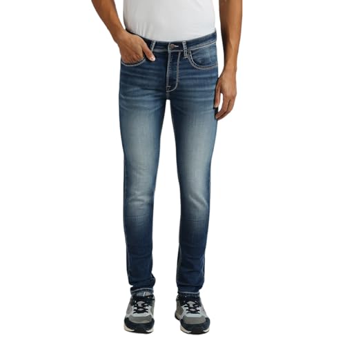 Pepe Jeans Men's Skinny Jeans (PM207867J671_MED Used_Mid Indigo Blue
