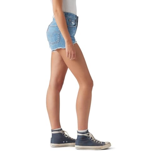 Levi's Women's Premium 501 Original Shorts (Also Available in Plus), Athens Mid Short - Medum Indigo, 34