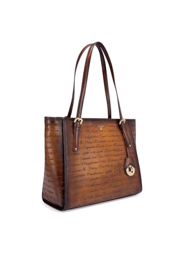 Da Milano Genuine Leather Brown Tote (00173D) (Medium)