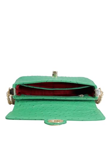 Da Milano Genuine Leather Green Shoulder Bag (00300B) (Small)