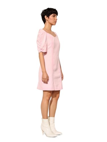 ONLY Women's Cotton A-Line Above The Knee Aline Dress (9014116- Mulberry