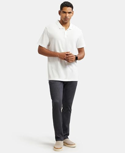 Jockey IM06 Men's Super Combed Cotton Rich Elastane Stretch Slim Fit Solid All Day Pants with Pockets_Navy L