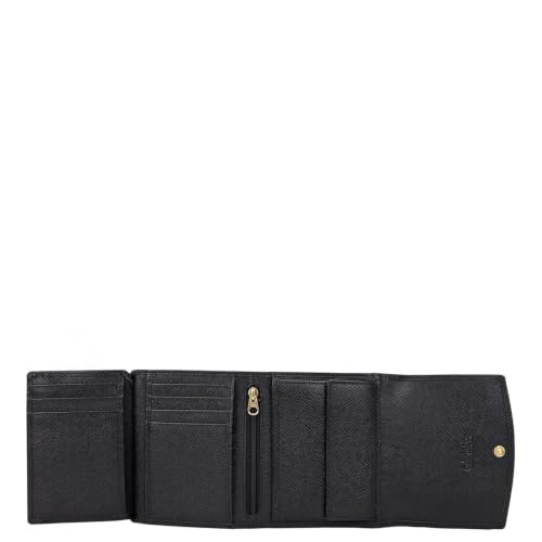 Da Milano Premium Leather Wallet for Women | Multi Compartment Travel Wallet - Black (10091A)