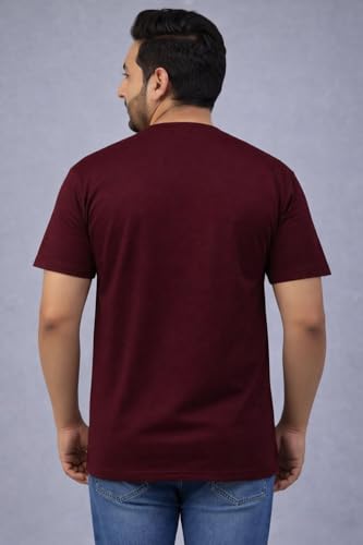 THE SOUTH STORE Men's Maroon Round Neck Half Sleeve Printed Plus Size T-Shirt | Batman