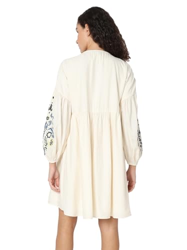 VERO MODA Women Beige A-Line Dress