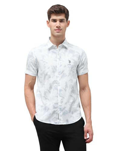 U.S. Polo Assn. Denim Co. Men's Dobby Floral Printed Shirt