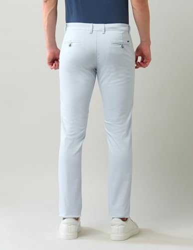 Arrow Sports Men's Mid Rise Slim Fit Trouser Light Blue