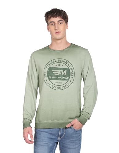 Crew Neck Brand Print Cotton Sweatshirt