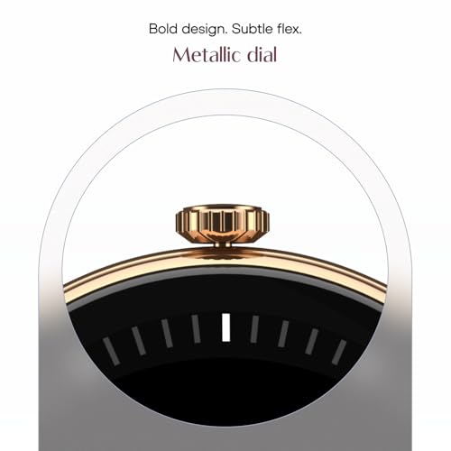 Noise Twist 2 Smart Watch with 1.43” AMOLED Screen, AI Search & Voice Assistant, Bluetooth Calling, Stainless Steel Back, 7-Day Battery, 100+ Watch Faces, Health Suite, IP68 (Gold Link)