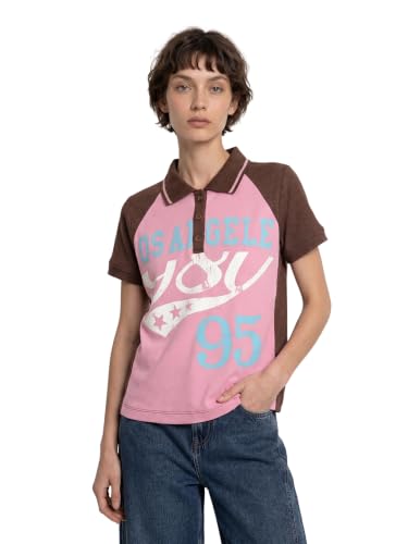 ONLY Women's Typographic Regular Fit Multicolor T-Shirt