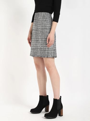 Regular Fit Checks Mid Rise Skirt