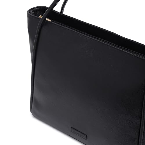 Fastrack Laptop Tote Bag for Women | Sleek Faux Leather Work Tote Fits 14” Laptop | Spacious Interior with Utility Pockets | Stylish Everyday Office Bag with Zipper Closure