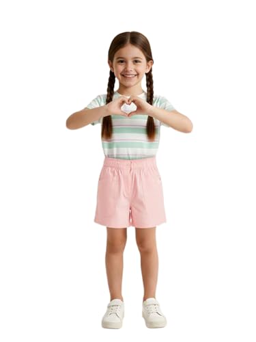 Max Girls Solid Shorts (Pink_3-4 Y)