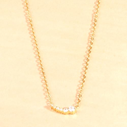 PALMONAS Radiant Arc Solitaire Necklace for Women - Waterproof & Anti-Tarnish Jewellery, Gift For Girls & Women