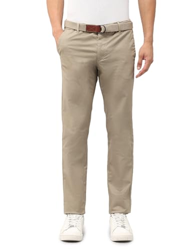 U.S.Polo Association Men's Denver Slim Fit Satin Trousers (USTRO160D_Brown_36)
