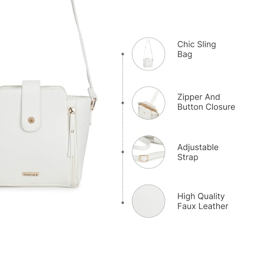 Fastrack Solid Sling Bags for Women, Ladies and Girls | plain Bag for Womens, Ladies and Girls | Made of Premium Faux Leather