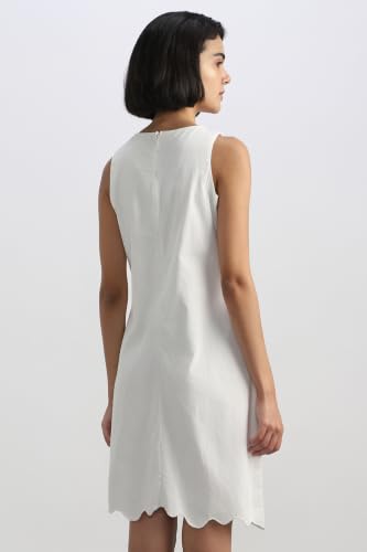 Women White Embroidered Casual Dress
