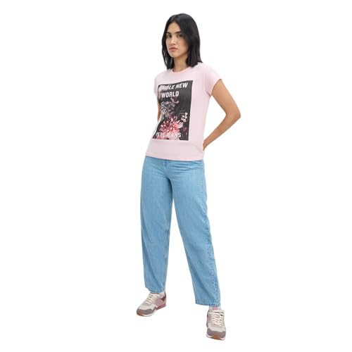 Pepe Jeans Women's Loose Fit T-Shirt (PL506161_Light Pink