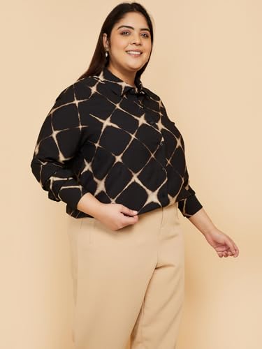 Max Women Printed Shirt (Black_6XL)