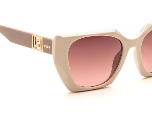 IRUS Women Square sunglasses | 100% UV protection | Small Size | Brown Gradient Polycarbonate lens