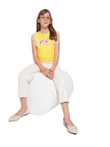 VERO MODA Girl Regular Fit Yellow T-Shirt