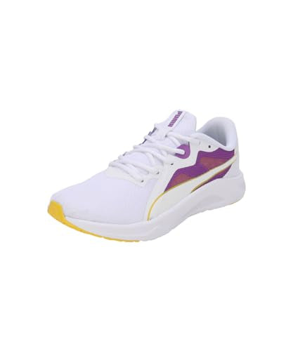 PUMA | Seriah Women's Running Shoes | White-Ultraviolet-Pelé Yellow | 5UK