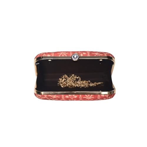 Artklim Red Floral Printed Clutch