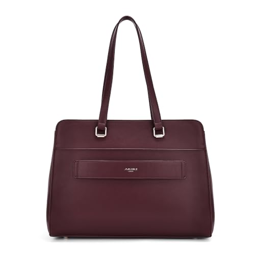 Akiki London Women's Ruskin Laptop Tote Handbag | Upto 15 Inch Laptop | Tote Bag for Work | Ladies Purse | Stylish Shoulder Bag | Gift for Women