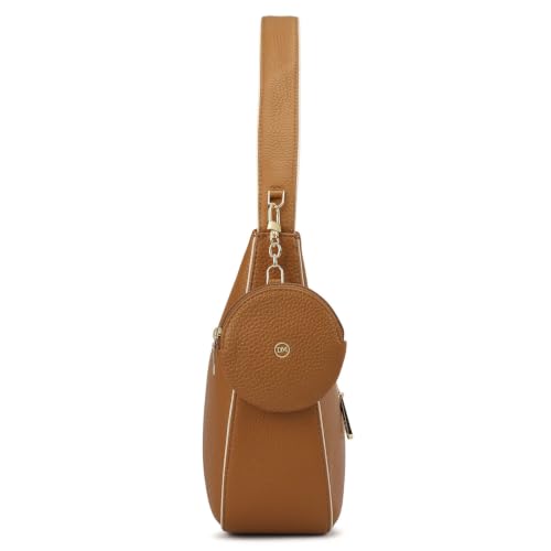 Da Milano Leather Bowler for Women - Mocha Brown (LB-01285A)