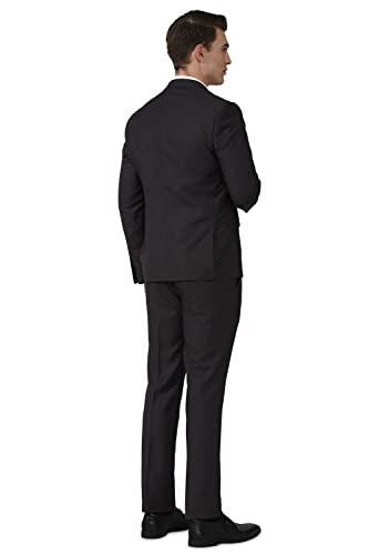 Van Heusen Men's Polyester Blend Three Piece Suit-Dress Set (VDSUESKFY61942_Black_42)