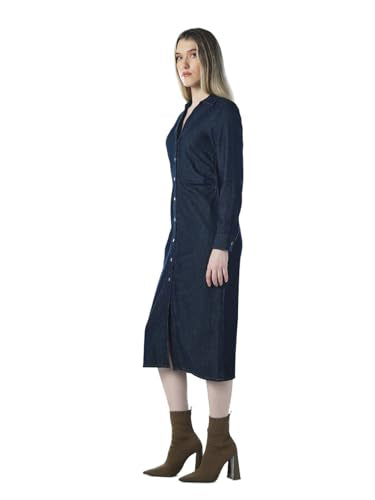 ONLY Women's Solid Bodycon Blue Dress
