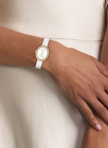 Calvin Klein Twisted Bezel Qtz Basic Mini Silver White Oval Dial Women's Watch- 25100146