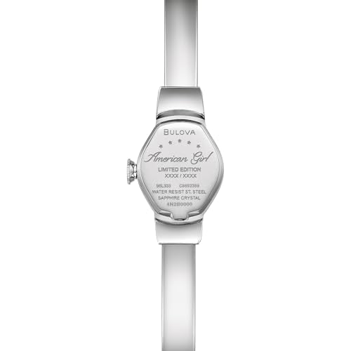 Bulova Ladies Limited Edition American Girl 2 Hand Silver Stainless Steel Quartz Bangle Watch Style:96L333, Silver