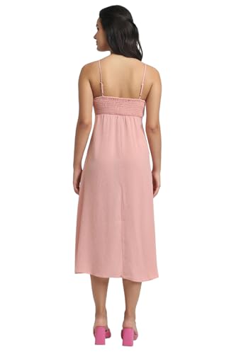 Forever 21 Women's Polyester Modern Knee-Length Dress (FWA24CDRF010701_Peach