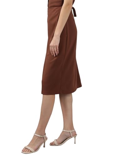 VERO MODA Women's Bodycon High-Rise Brown Skirt