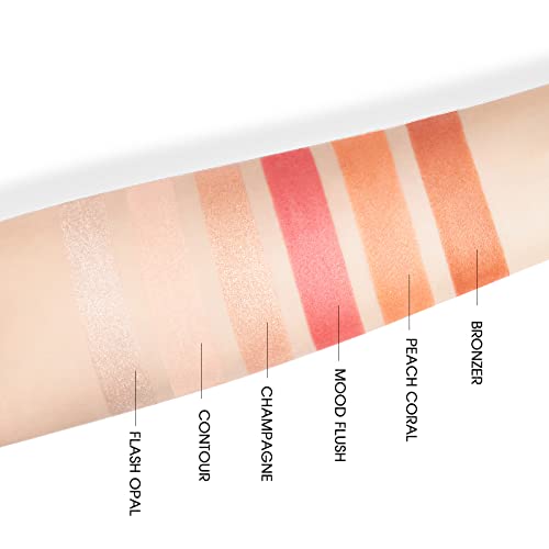 COSLUXE IMAGIC PROfessional Makeup Pallete for women Girls, 6 COLOR HIGHLIGHT,BLUSH AND CONTOUR PALETTE 24g