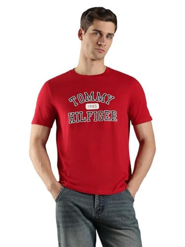 Logo Regular Fit Cotton T-Shirt Red