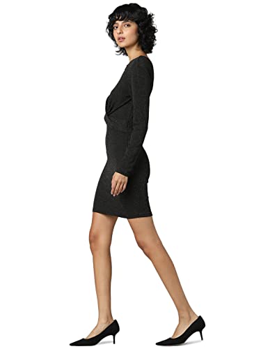 Only Women's Polyester Blend Bodycon Above The Knee Dress (231085101- Black_S)