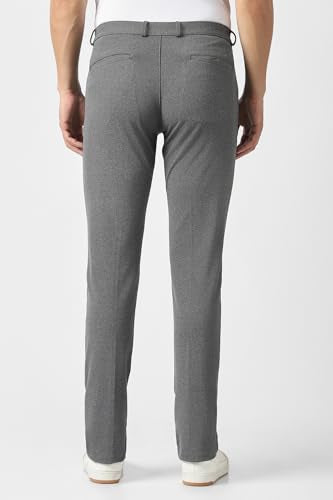 Men Grey Textured Trousers