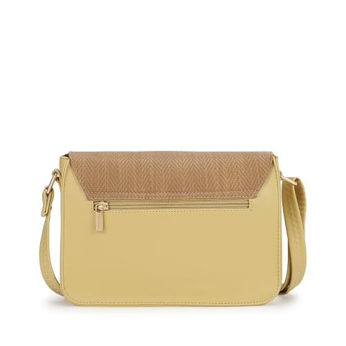 Fastrack Textured Flap Sling Bag For Women | Faux Leather Sling Bag With Magnetic Button Closure | Adjustable Shoulder Strap | Trendy Crossbody Bag For Girls | Trendy Women's Handbags