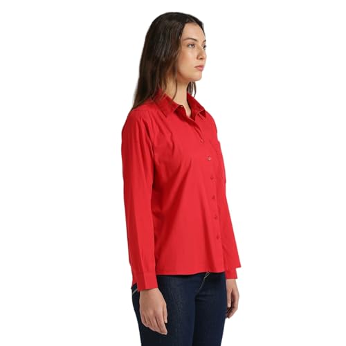 Pepe Jeans Women's Regular Fit Shirt (PL305085_HOT RED