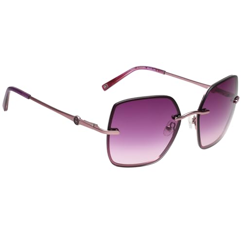 Tommy Hilfiger|Gold Full-rim Frame Square Sunglasses|100% UV Protected (Uv 400) Purple Gradient Faded Lens|Women's | Large | TH 2622 C2 VILPURPU 56 S