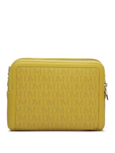 Da Milano Genuine Leather Yellow Sling Bag (10041) (Small)