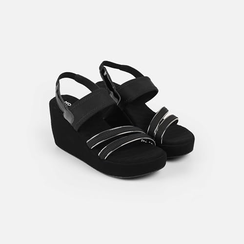 Mochi Women's Back Strap closure Casual - Sandals with Black Platforms UK/5 EU/38(34-417)