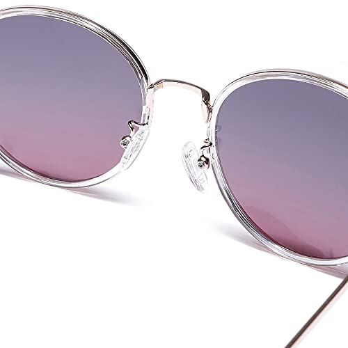 Carlton London Women Oval Sunglasses With UV Protected Lens (Pink) (One Size)