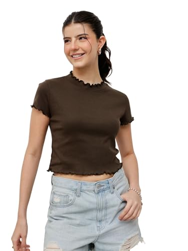 Nümae Women's Ribbed Lettuce Hem Top