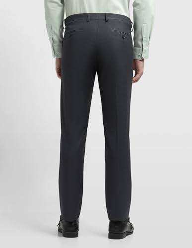Arrow Men's Hudson Regular Fit Dobby Trousers (ARALTR2082_Dark Grey_34)